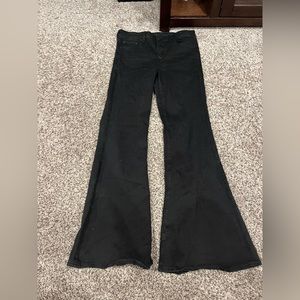 Long black American eagle flare jeans